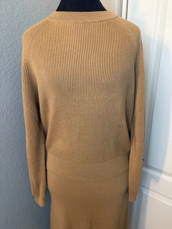 Sezane Sami Jumper and Naelle Skirt Set Camel Size Large - Picture 3 of 13